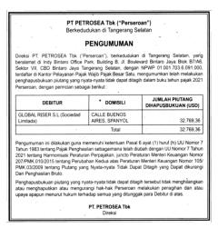 Keterbukaan Informasi Petrosea Tbk 17 Maret 2022